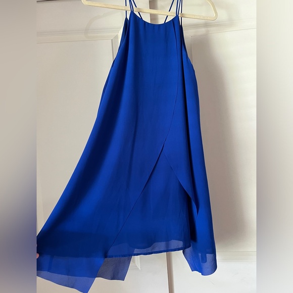 Sugar + L!ps Royal Blue A-line Mini Corset Back Dress - Picture 2 of 8